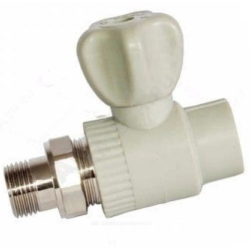 Кран шаровой PP-R серый Дн 20х1/2