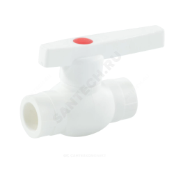 Кран шаровой PP-R белый Дн 32 внутренняя пайка OPTIMA VALFEX VALF 10145032