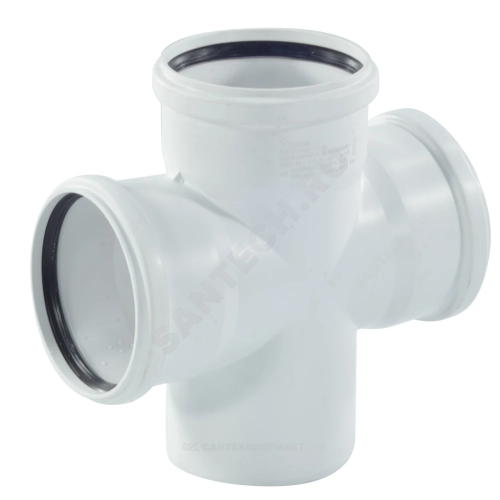 Крестовина PP-H 1-плоскостная бесшумная белая RAUPIANO PLUS Дн 160х110х110х87гр б/нап в/к Rehau 11236841001