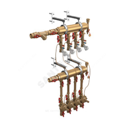 Узел коллекторный этажный латунь Ду 32 для учёта расхода ТЭ GE550-R3 1 1/4