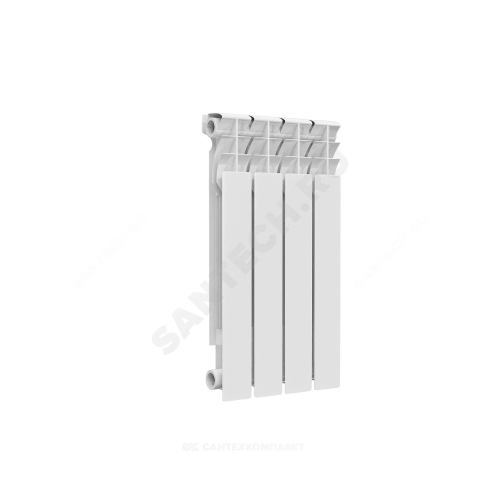Радиатор биметаллический Ultra Plus 500 4 секции Qну=572 Вт RAL 9016 (белый) Ogint