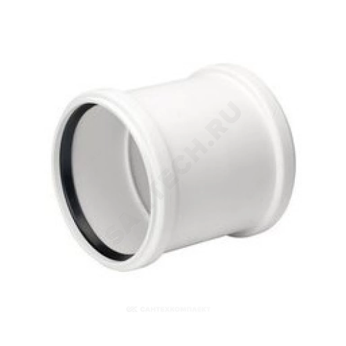 Муфта PP-H двухраструбная бесшумная белая Дн 50 б/нап в/к Rehau 11326241001