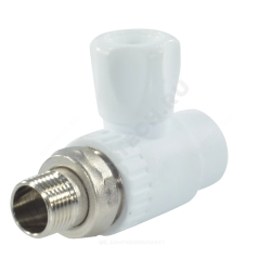 Кран шаровой PP-R белый Дн 25х3/4