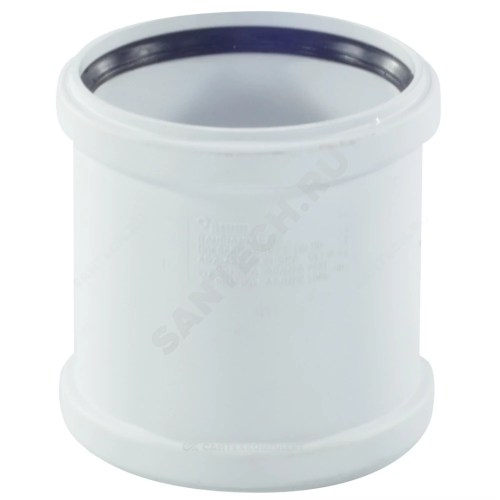 Муфта PP-H ремонтная бесшумная белая RAUPIANO PLUS Дн 50 б/нап в/к Rehau 11326251001 (11215041001)