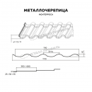 Металлочерепица МЕТАЛЛ ПРОФИЛЬ Монтерроса-ML (PURMAN-20-Citrine-0.5)