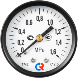 Манометр ТМ-210Т.00 осевой Дк50мм 0-1,0 МПа кл.2,5 G1/4