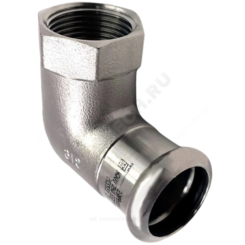 Угольник сталь нерж AISI 316L 90гр Дн 15х1/2