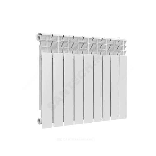 Радиатор биметаллический Ultra Plus 500 9 секций Qну=1287 Вт RAL 9016 (белый) Ogint